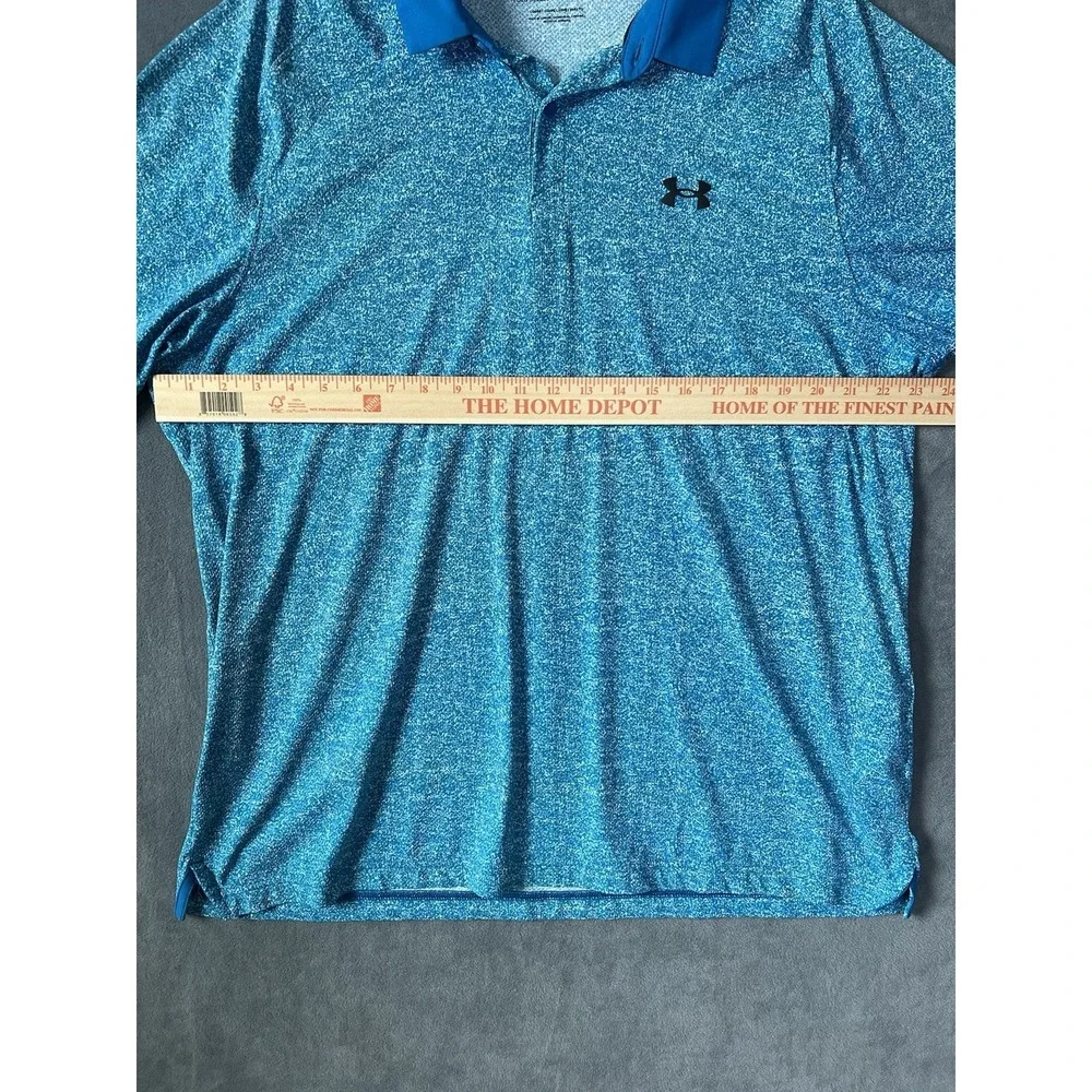 Under‎ Famous Men's The Iso Chill Polo Shirt Size XXL Gold Performance Stretch
